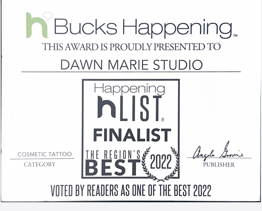 2022 Bucks Happening Happening List Finalist — Dawn Marie Studio, Cosmetic Tattoo Category