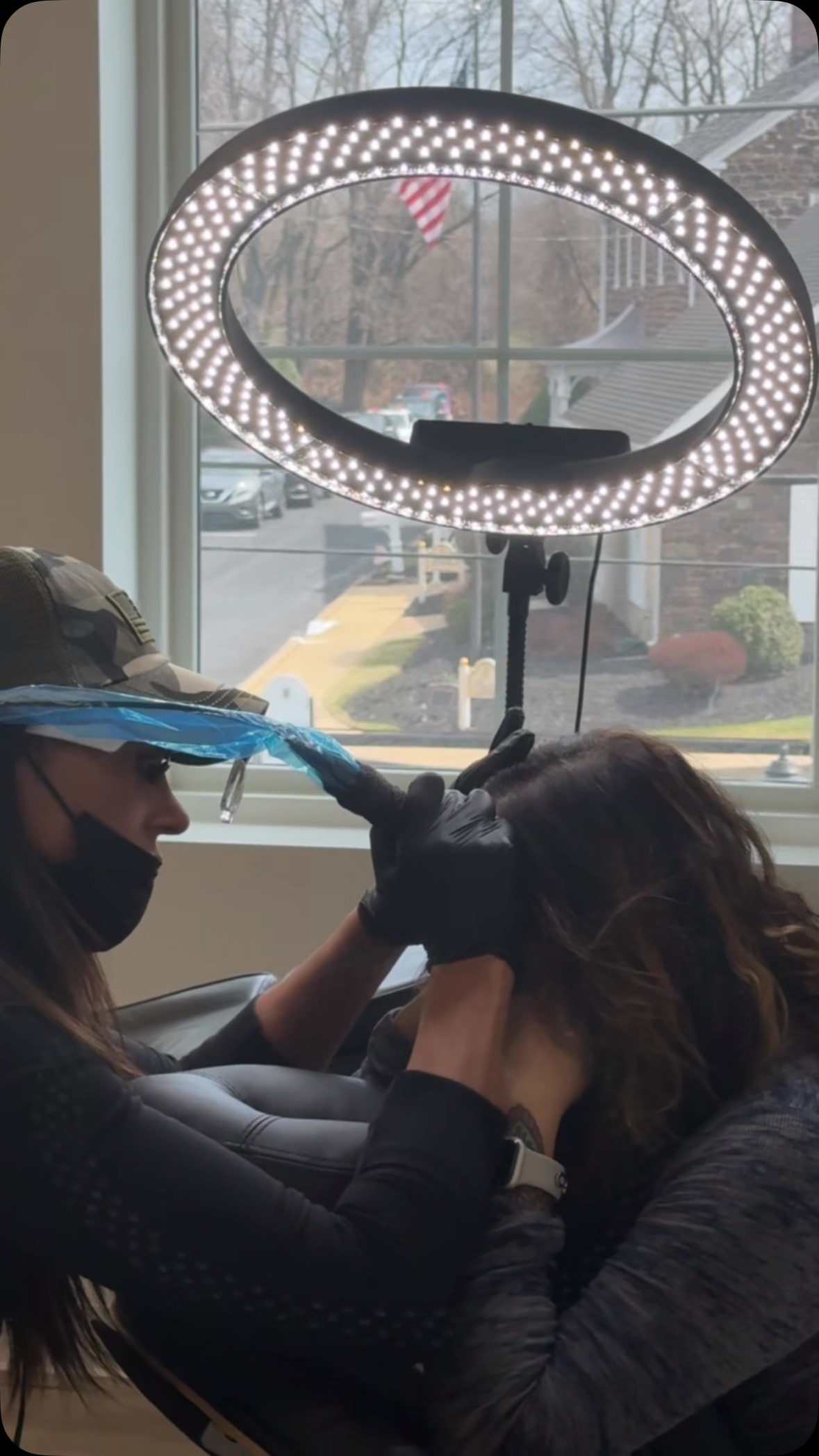 Scalp micropigmentation procedure at Dawn Marie Studio
