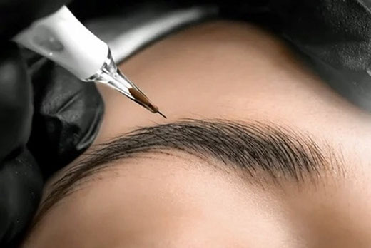 Nano brows hair-stroke procedure at Dawn Marie Studio