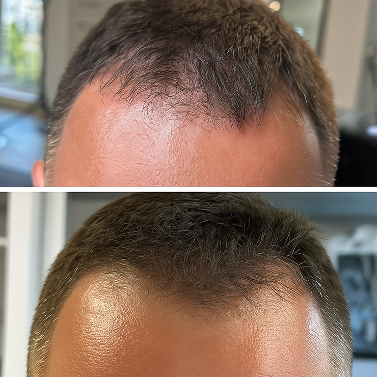 Scalp micropigmentation result on a man